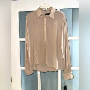 Michael Lauren Revolve Long Sleeve Button Down Tunic Blouse Shirt Size XS NWT